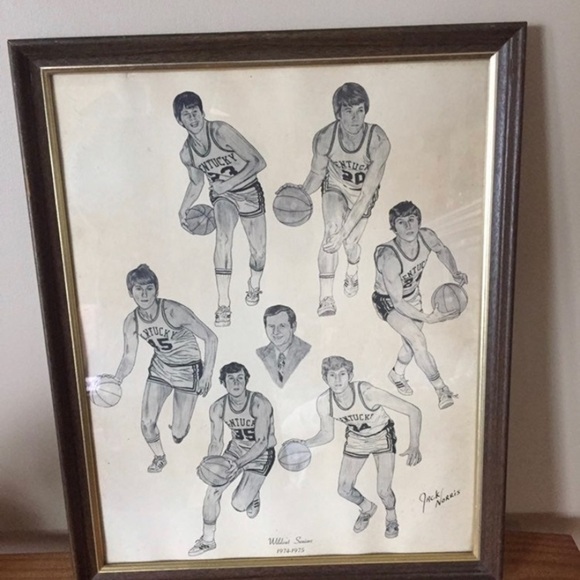 Kentucky Wildcats Basketball Print 1974